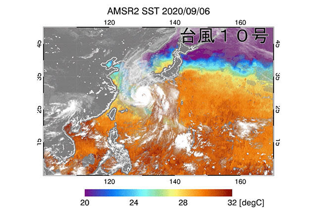 地球が見える　衛星から台風通過時の海面水温低下を測る
