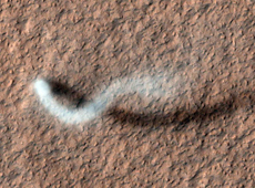 火星の砂嵐（提供：NASA/JPL/University of Arizona）