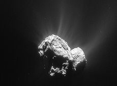 「ロゼッタ」が撮影したチュリュモフ・ゲラシメンコ彗星（提供：ESA/Rosetta/Navcam）