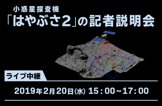 小惑星探査機「はやぶさ２」の記者説明会のライブ中継（19/2/20）